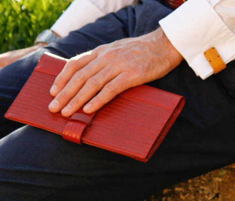 Elvis & Kresse Reclaimed Firehose Travel Wallet - Red