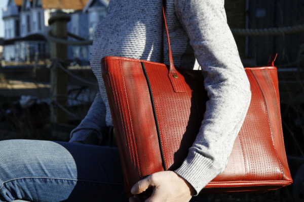 Elvis & Kresse Reclaimed Firehose Tote Bag - Red