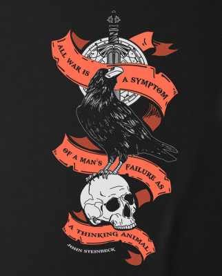 All Riot John Steinbeck Organic T-Shirt - Black