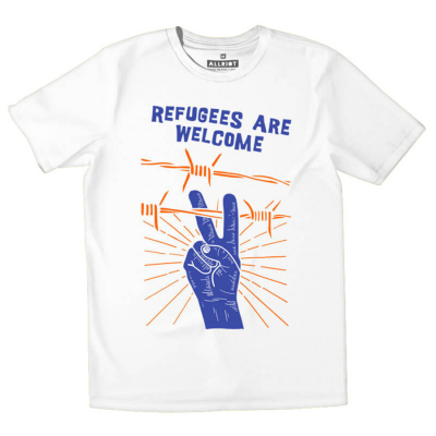 All Riot Refugees are Welcome Organic T-Shirt - White