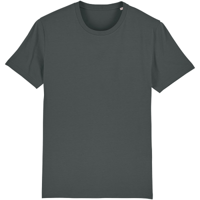 Organic Cotton Round Neck Short Sleeve T-Shirt - Anthracite