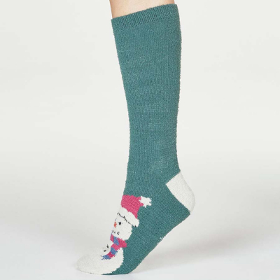 Thought Holly Green Ella Christmas Socks - UK 4-7