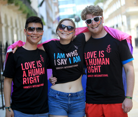 Amnesty Love is a Human Right Unisex T-Shirt