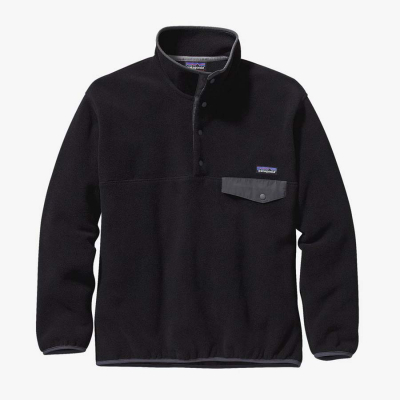 Patagonia Synchilla Snap-T Pullover Jacket - Black & Forge Grey