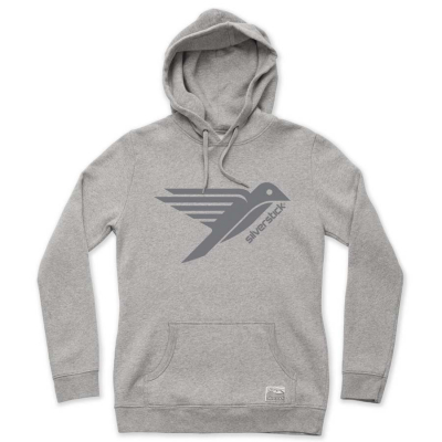 Womens Logo Pullover Hoodie - Ash Marl