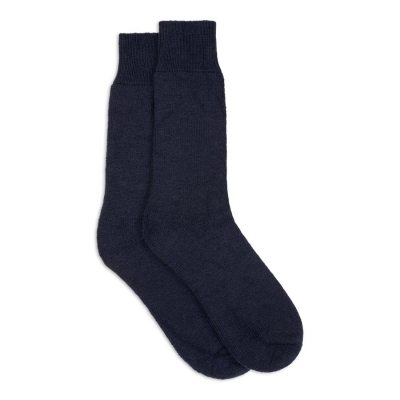 Happy Hiking Wool Socks - Navy