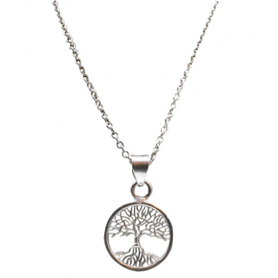 Fair Trade Silver Coloured Tree of Life Necklace
