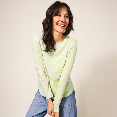 White Stuff Fairtrade Cassie Stripe Tee - Yellow