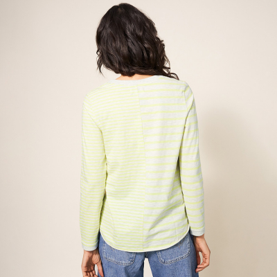 White Stuff Fairtrade Cassie Stripe Tee - Yellow