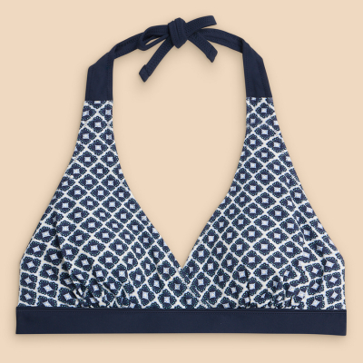 White Stuff Recycled Sunshine Reversible Bikini Top - Navy