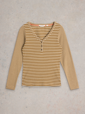 White Stuff Fairtrade Halley Rib Stripe Henley Top