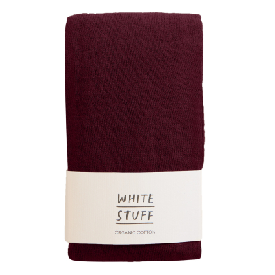 White Stuff Patty Plain Organic Tights - Dark Plum