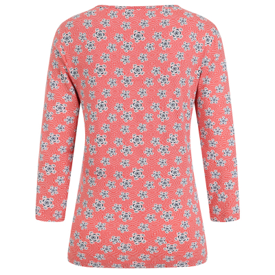 Mudd & Water Fern Top - Geo Print Hot Coral