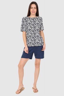 Mudd & Water Kendall Top - Flower Print Navy
