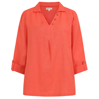 Mudd & Water Summertime Smock - Hot Coral