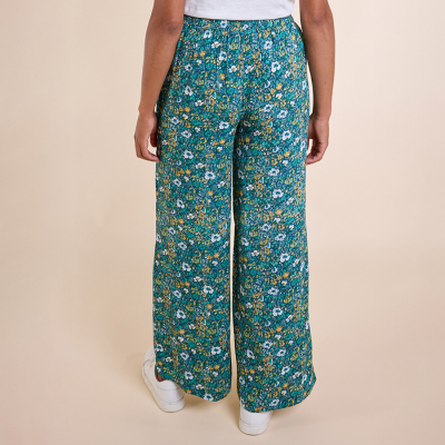 Nomads Wide Leg Viscose Trousers - Neptune