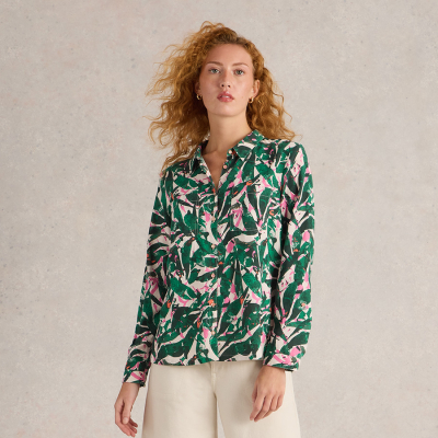 White Stuff Sophie Organic Cotton Shirt - Green