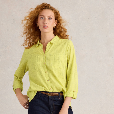 White Stuff Sophie Organic Cotton Shirt - Yellow