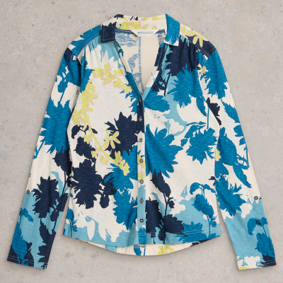 White Stuff Annie Jersey Shirt - Blue Multi