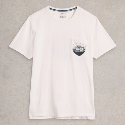 White Stuff Ramen Graphic Tee - White Print