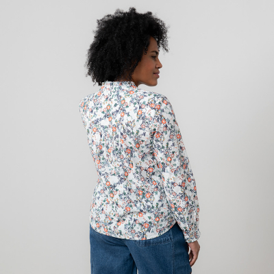 Lily & Me Ecru Rachel Frill Blouse