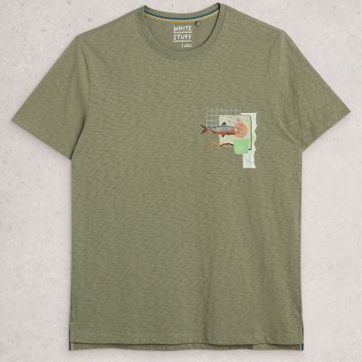 White Stuff Abersoch Map Fish Fairtrade Graphic T-Shirt