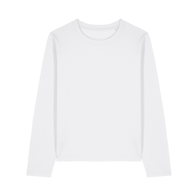 Organic Cotton White Long Sleeve T-Shirt