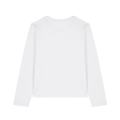 Organic Cotton White Long Sleeve T-Shirt