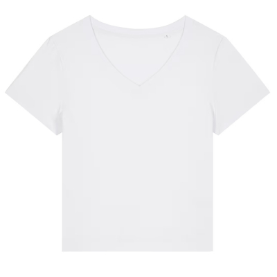 Organic Cotton White V-Neck T-Shirt