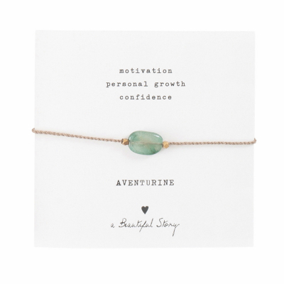 A Beautiful Story Gemstone Card Aventurine Bracelet