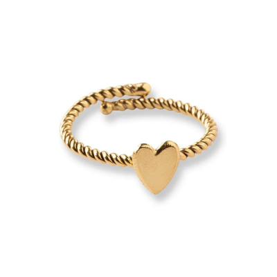A Beautiful Story Honorable Heart Gold Plated Ring
