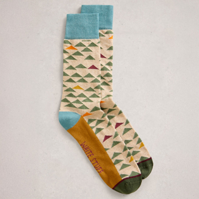 White Stuff Triangle Geo Organic Ankle Socks