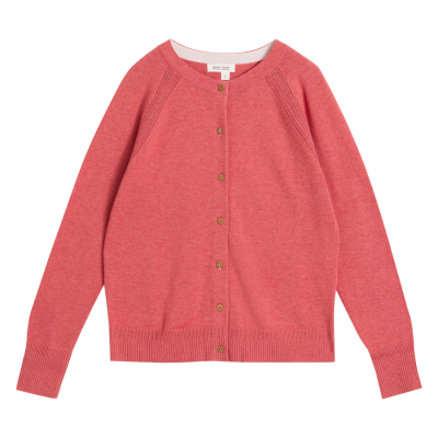 White Stuff Lulu Organic Cardi - Mid Pink