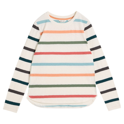 White Stuff Clara Fairtrade Long Sleeve Stripe T-Shirt - Ivory