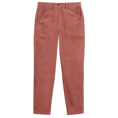 White Stuff Twister Organic Cord Trousers - Dusty Pink