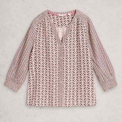 White Stuff May EcoVero Mix Print Top