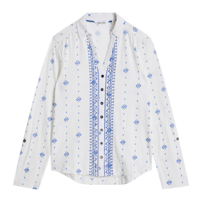 White Stuff Fairtrade Annie Jersey Shirt - White Print