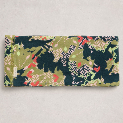 White Stuff Versatile Organic Jersey Roll - Green Print