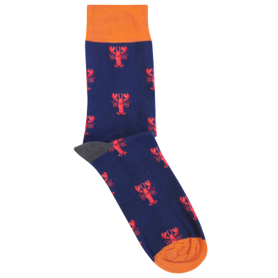 Doris & Dude Navy Lobster Bamboo Socks - UK 7-11
