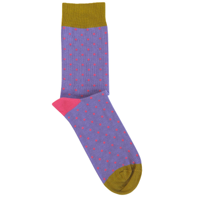Doris & Dude Purple Spot Bamboo Socks - UK 3-7