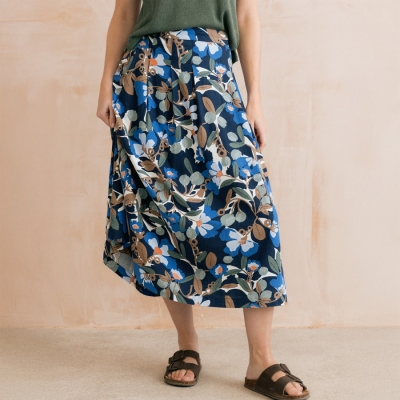 Lily & Me St Ives Skirt - Ceres Print - Navy