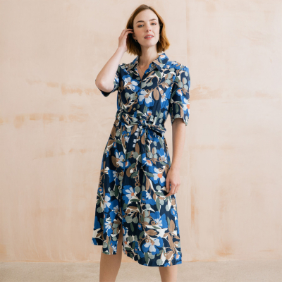 Lily & Me Robyn Dress - Ceres Print - Navy