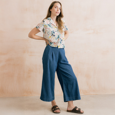 Lily & Me Piper Shirt - Harding Print - Ecru