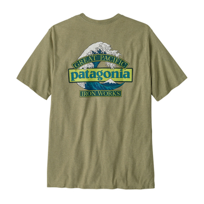 Patagonia Mens Great Waves Responsibili-Tee - Gumtree Green