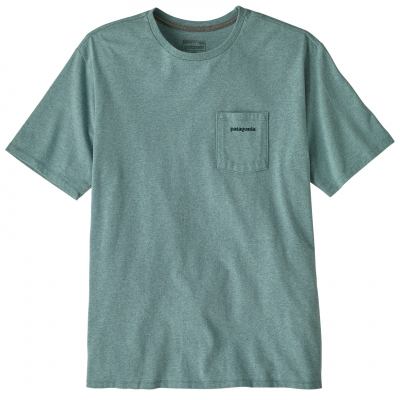 Patagonia Mens Boardshort Logo Pocket Responsibili-Tee - Blue Sage
