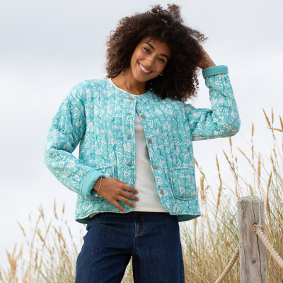 Kite Harbin Quilted Jacket Ocean Bloom