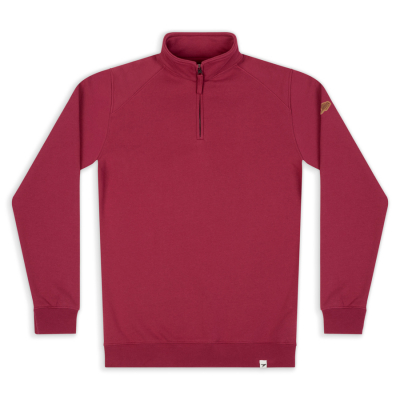Mens Nevis Quarter Zip Sweatshirt - Beaujolais