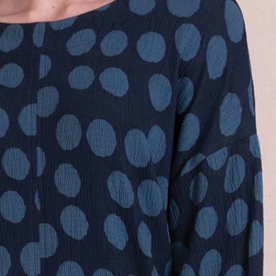 Nomads Textured Jersey Top - Navy