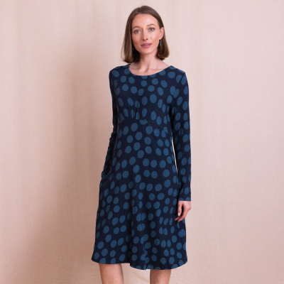Nomads Textured Jersey Dress - Navy