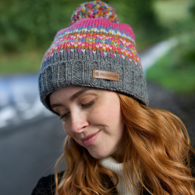 Iona Roll Back Beanie - Pink